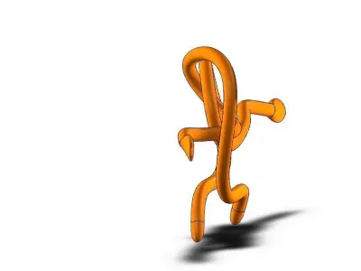 Snakes orange snake Free 3D print model