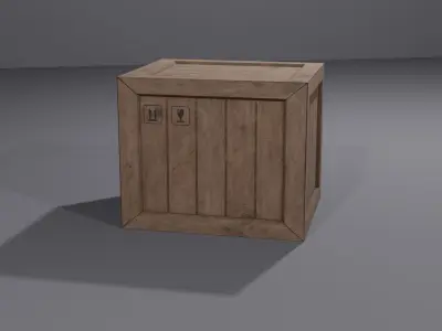 Wooden Cargo Crates Low-poly 3D model