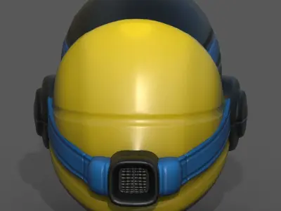 Gas mask helmet scifi fantasy armor hats military  Low-poly 3D model