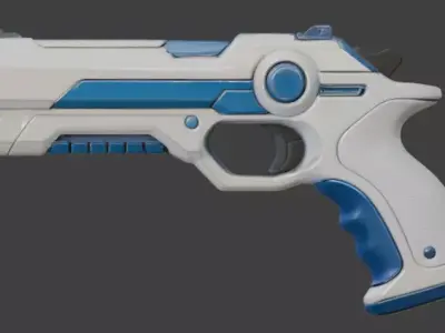 Futuristic Sci-Fi Pulse Pistol  Model Low-poly 3D model