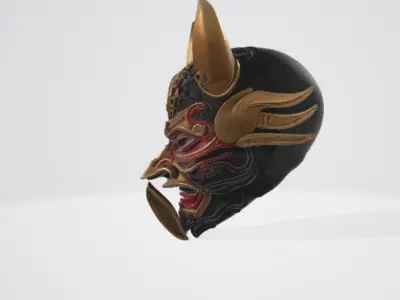 Samurai Mask 8 3D model