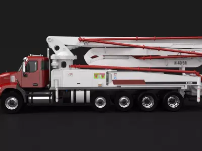 Autocar DC-64 Concrete Pump 3D model