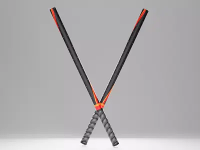 Escrima Sticks Low-poly 3D model