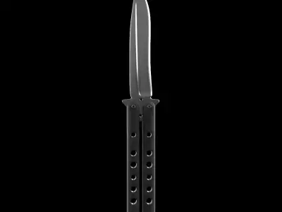 Butterfly knife Free low-poly 3D model
