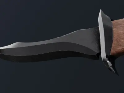Combat knife Low-poly 3D model order