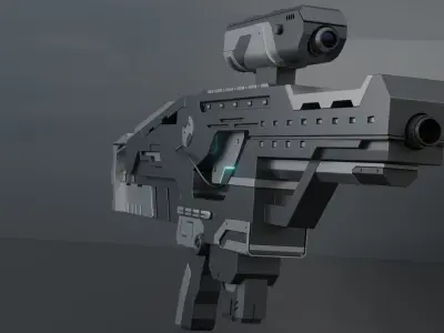 Sci-Fi Rifle Free 3D model