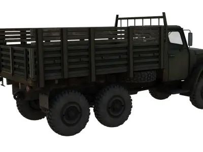 Battle Military Truck 3D Model Low-poly 3D model