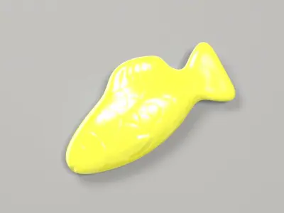 3D model Swedish Fish Yellow 3D model