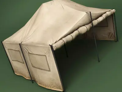 Tent model - Low-poly 3D model