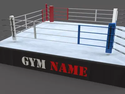 PBR Modular Boxing and Wrestling Rings Collection 3D Model Pack
