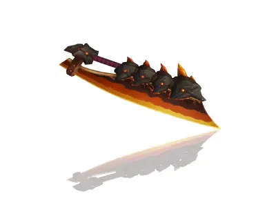 Volcano King Dagger Low-poly 3D model