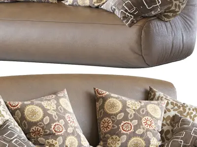 Leather Bean Bag Sofa N11 3D model