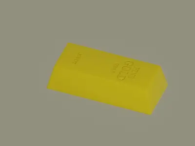 Gold Bar Low-poly 3D model buy