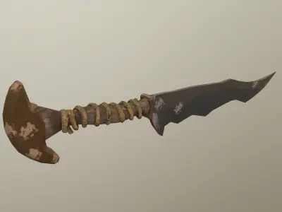 Orc Knife Low-poly 3D model