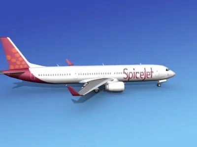 Boeing 737-900ER SpiceJet 3D model