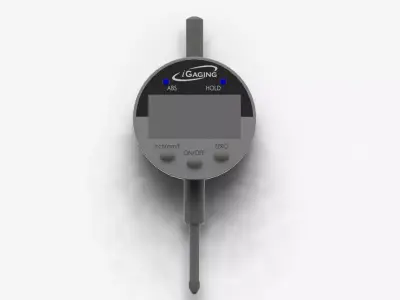  iGaging Digital Dial Indicator Gauge with and without Ball Tip 3D model