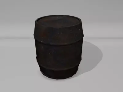 Rusty Barrel Free low-poly 3D model purchase