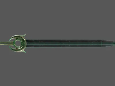 Zenith metal sword 3D model