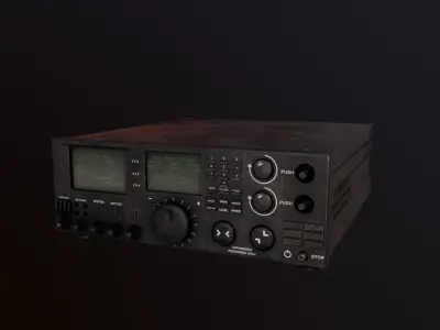 Radio with octane render scene Low-poly 3D model