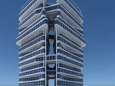 Office Building Tower 1 3D model