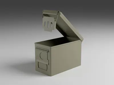 Ammo military Case for games and cg projects  Low-poly 3D model