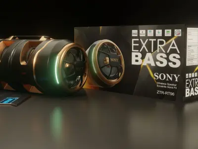 Sony Bluetooth Speaker 3D model Free 3D model