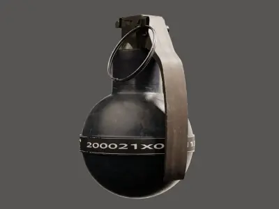Israel Rubber Ball Grenade - Stinger grenade - Tear Gas grenade 3D model