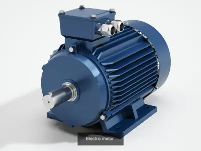 Electric motor 6 pcs 3D Model Pack