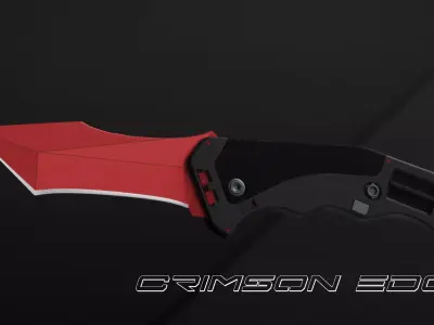 Crimson Edge 3D Knife Model Blender Scene 3D model