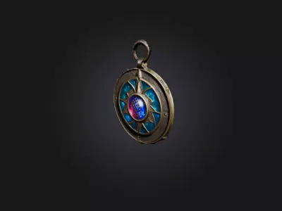 Magic Amulet Low-poly 3D model