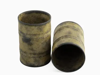 Used Steel Barrel B 04 3D model
