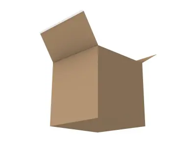 Cardboard Box Cube Free 3D model