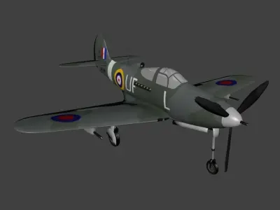 Bell P 39 Airacobra Low-poly 3D model