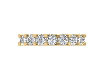 Solitaire Wedding Band 3D print model 9