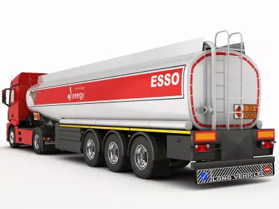 Mercedes Actros Tanker Truck 3D model