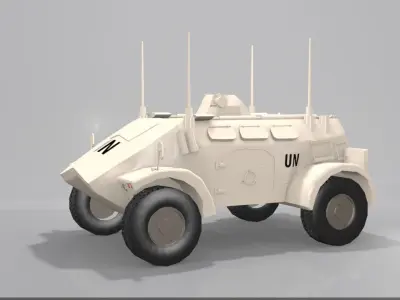 M-3 Panhard Low-poly 3D model