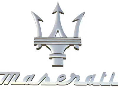 maserati logo 3D model by 3dlogoman