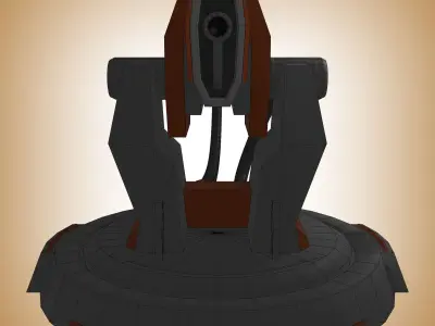 turret star wars cannon Free low-poly 3D model