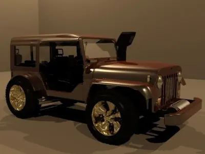  old JEEP  Free low-poly 3D model