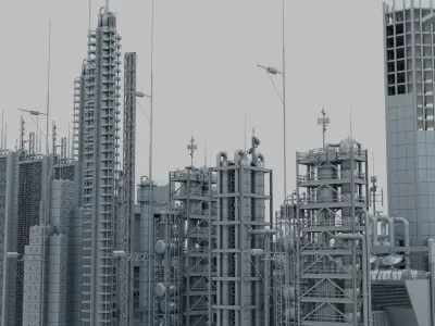 Sci-Fi Industrial Base 3D model purchase