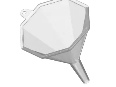 Transparent Octagonal Funnel 3D model