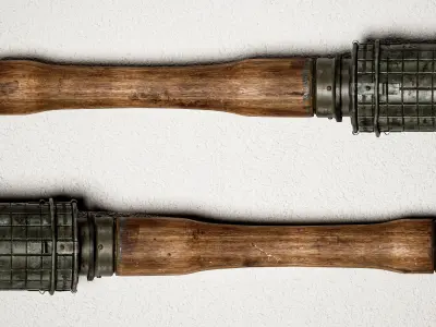 M 24 with Fragmentation Sleeve Low-poly 3D model