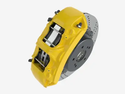 Brake disk with caliper 3D model
