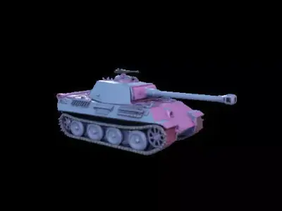 1958German Panther Tank 3D Model 3D print model