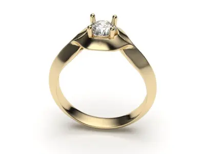 solitaire with ring sizes  8 part S106 3D print model
