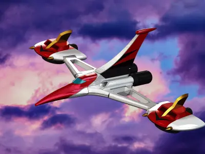 GRENDIZER DOUBLE SPAZER - articulated with instructions 3D print model