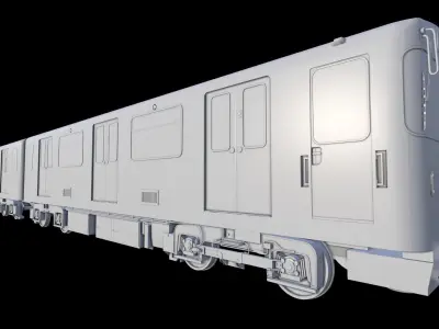 BVG A3L92 U-BAHN SUBWAY TRAIN Low-poly 3D model