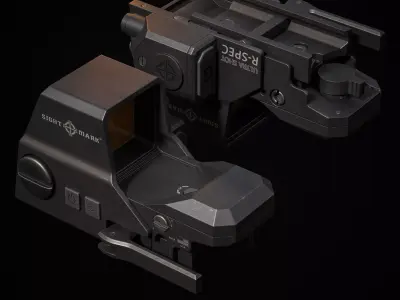 Sight Mark Scope Low-poly 3D model
