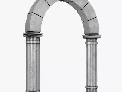 Stone Archway Low-poly 3D model