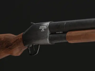 free shotgun Free low-poly 3D model
